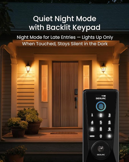 DESLOC Smart Lock D110 Plus, WiFi Fingerprint Smart Front Door Lock - Image 9
