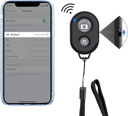 Wireless Camera Remote Shutter for Smartphones, Zttopo Wireless Phone Camera - Image 2