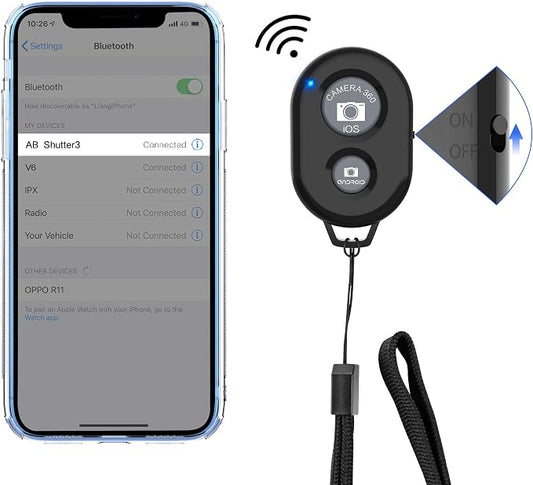 Wireless Camera Remote Shutter for Smartphones, Zttopo Wireless Phone Camera - Image 2