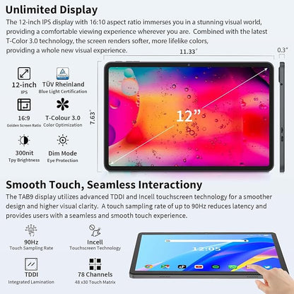 12 Inch Tablet Android 15 Tablets, 2025 Upgraded Android Tablet - Image 3