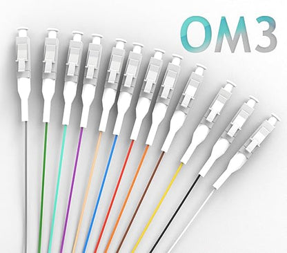 Elfcam® - 12-Fibre LC/UPC OM3 Multimode 50/125um Colour-Coded Optical Fibre - Image 8