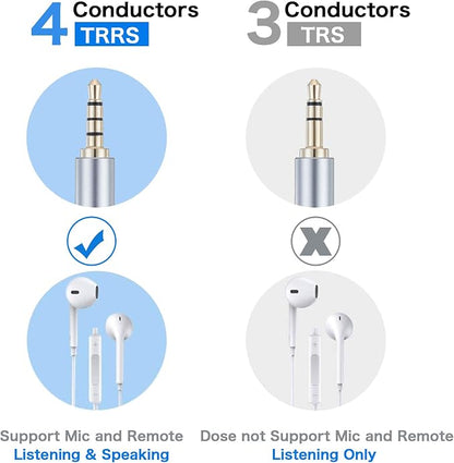 Male to Male Audio Cable 6Ft, 90 Degree TRRS 3.5mm 4 Pole Nylon Braided Stereo - Image 6