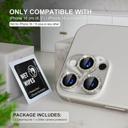 Choiche Compatible for iPhone 16 Pro/iPhone 16 Pro Max Camera Lens Protector - Image 2