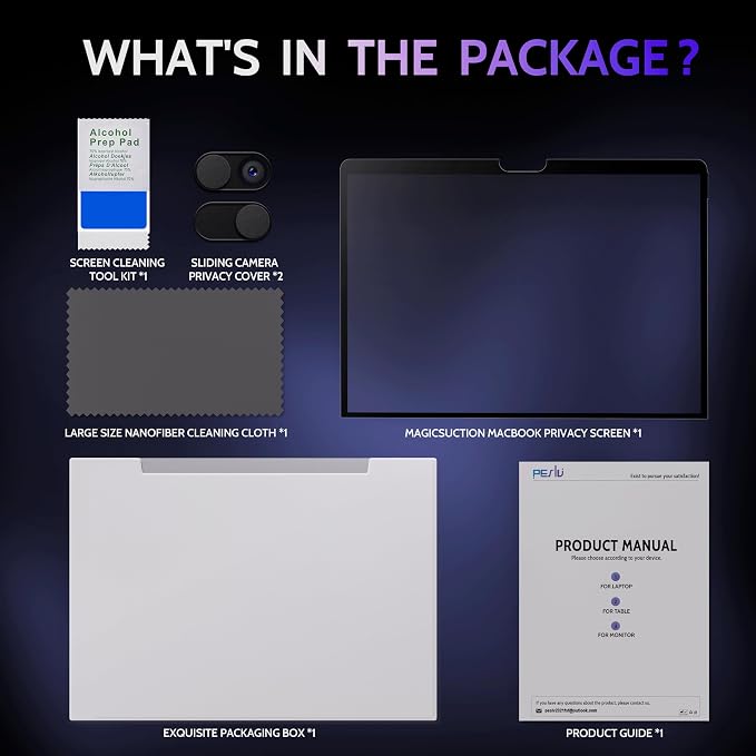 Privacy Screen for MacBook Air 13 Inch & MacBook Pro 13 In, MagicSuction™ - Image 8