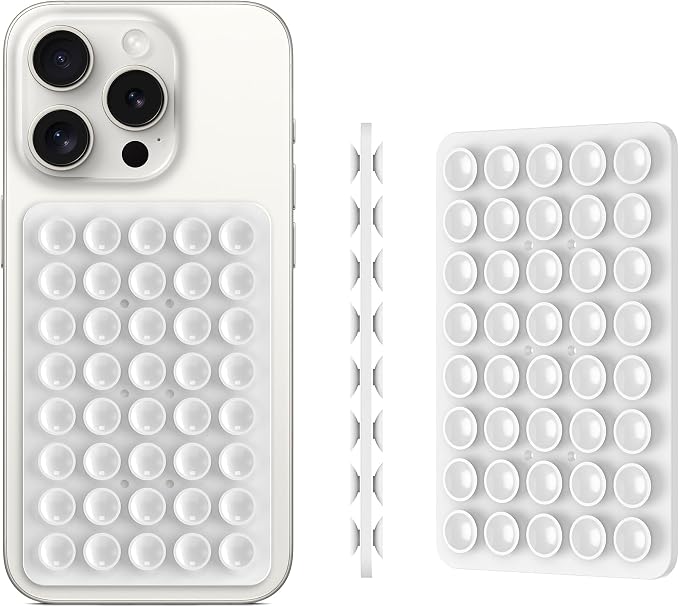 2PACK Silicone Double Sided Suction Phone Case Mount, Detachable Hands Free & - Image 2