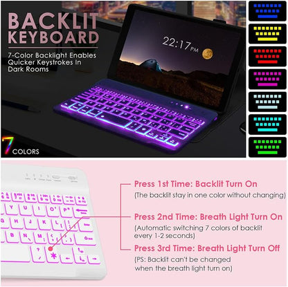 DETUOSI Backlit Keyboard Case for Samsung Galaxy Tab A7 Lite 8.7" 2021 - Image 7