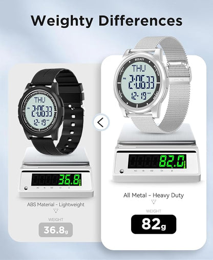 Beeasy Digital Watch for Men Women, 50M Waterproof, Ultra-Thin & Lightweight - Image 7