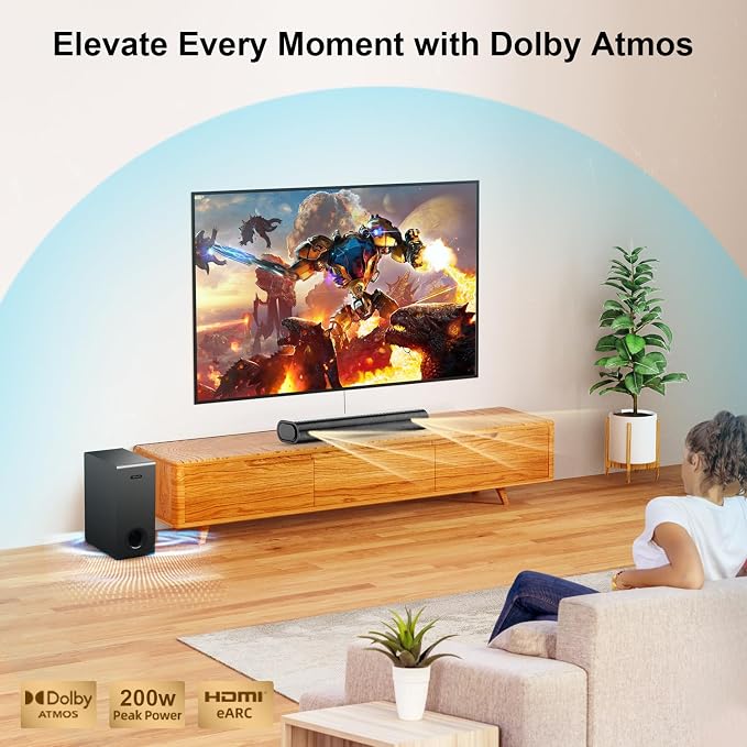 Hiwill 2.1CH Dolby Atmos Soundbar - Image 2