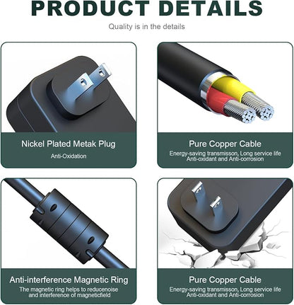 UL12V AC Power Adapter, With 5 plugs, - Image 7