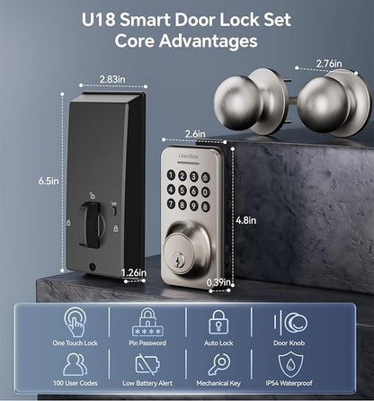 Ulecoce Keyless Entry Keypad Deadbolt - Image 2