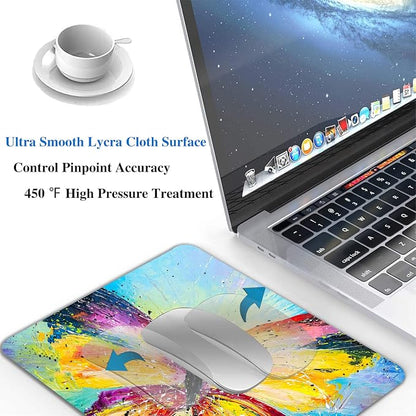 Colorful Butterfly Mouse Pad, Oil Painting Art Mousepad - Image 4