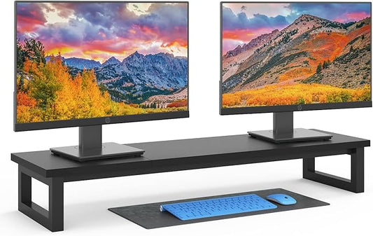 Dual Monitor Stand Riser, 39Inch Large Monitor Stands by YAOHUOO