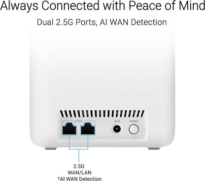ASUS ZenWiFi BD4 Dual-Band WiFi 7 Mesh, 3600 Mbps, 4900 sq.ft., Dual 2.5G Ports - Image 6