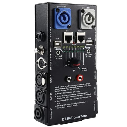 MFL. 13-Plug Audio Cable Tester Line Finder Black 13-in-1 Cables Checker 8-Way by MFL