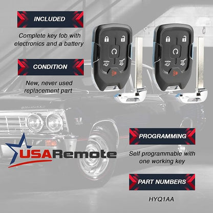 Smart Key Fob Keyless Entry Remote fits 2015-2020 Chevy Suburban/Tahoe/GMC - Image 3