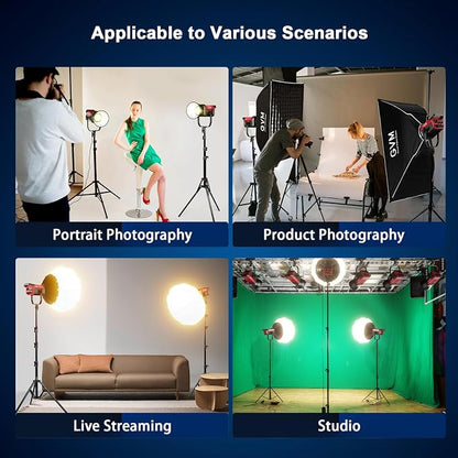 GVM LED Video Light Kit 65000Lux/m, 300W Studio Lights - Image 8