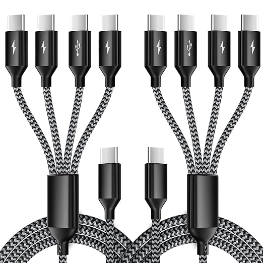 USB C Splitter Multi Charging Cable 2Pack, Dual Type C Charger Cord, 4 in 1 by MPATIBY