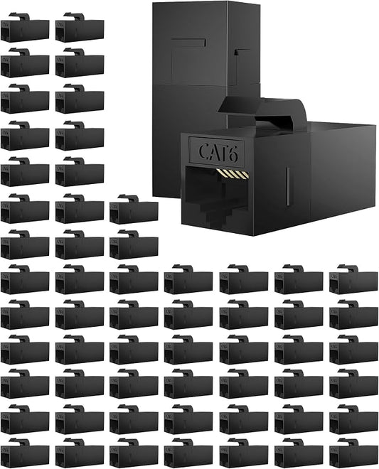 60 Pack Ethernet Couplers RJ45 Cat6 Keystone Coupler Cat5 Cat5e Keystone Jack by VANDESAIL