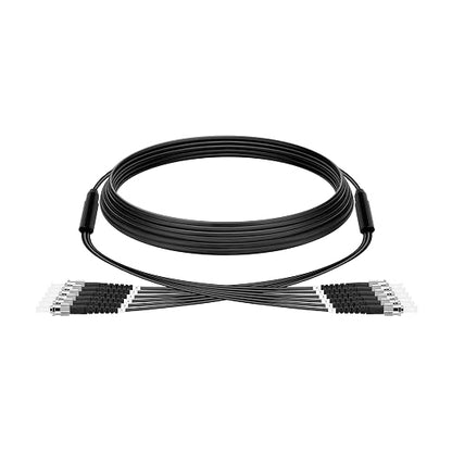 OM3 Fiber ST to ST Multimode 30M/100FT, TPU Outdoor Fiber Optic Cable Simplex by HYX+FIBER+CABLE