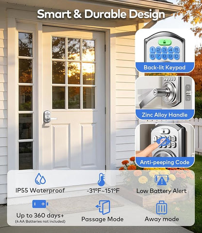TEEHO TE019 Smart Keypad Door Lock - Image 4