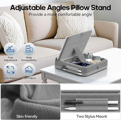 KDD Tablet Pillow Stand with Storage, Foldable Ipad Holder - Image 4