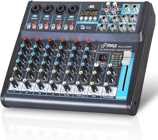 Pyle Professional Audio Mixer Sound Board Console Desk System- Interface 8 by PyleUSA