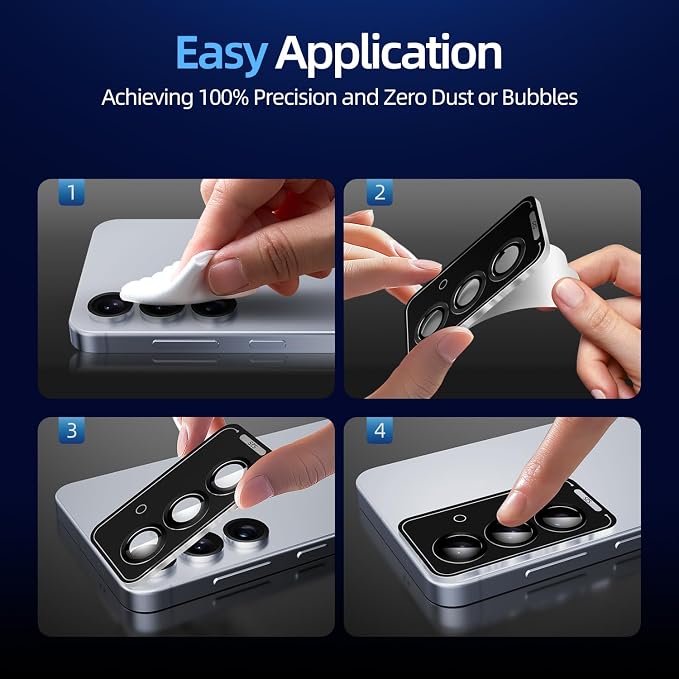X-it Camera Lens Protector for Samsung S25, 9H Tempered Glass, Independent - Image 7