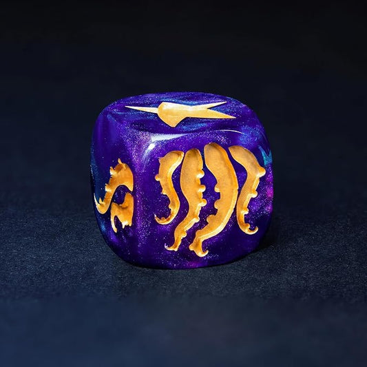 Cthulhu Tentacle Dice Set – 10 x D6 Eldritch Horror Dice | Golden Elder Sign | - Image 2