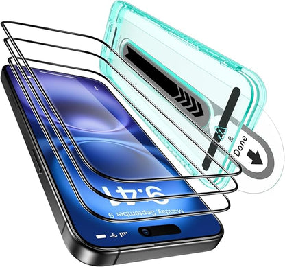 ESR 3 Pack for iPhone 16 /iPhone 15 Screen Protector, Full Coverage Tempered by ESR