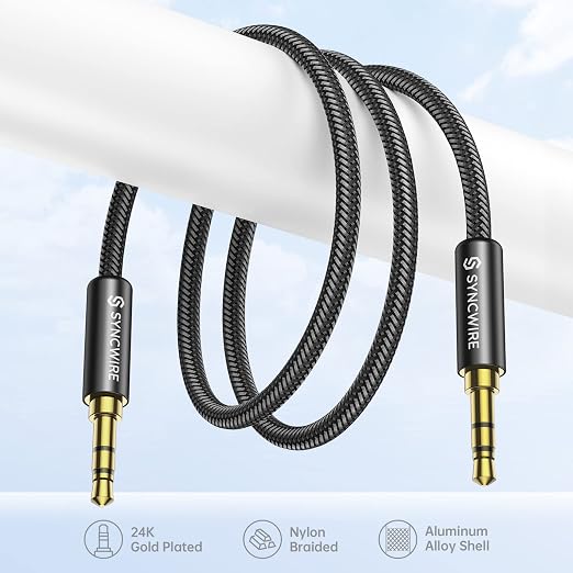 Syncwire 3.5mm Aux Cable Auxiliary Audio Cable Male to Male Nylon Braided - Image 7