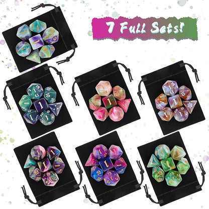 DND Dice Set, Surhugvy 7 X 7 Polyhedral Dice Set - Image 2