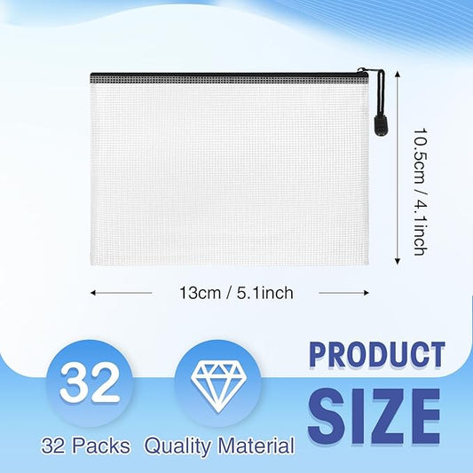 Jetec 32 Pcs Mesh Zipper Bags Toy Storage Bikini Organizer Bag Bolsas Para - Image 2