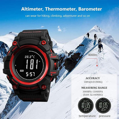 Watch Compass, Altimeter Barometer Thermometer Temperature, Military Army - Image 2