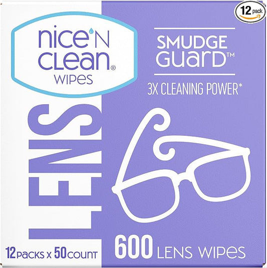 Nice 'N CLEAN SmudgeGuard Lens Wipes | Individually-Wrapped, Pre-Moistened by nicencleanwipes