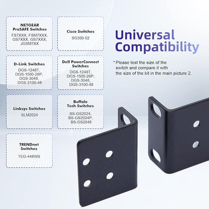 19" Rack Mount Kit for 17.3 inch Wide Switches, Compatible - Image 6