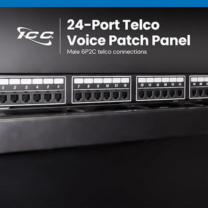 ICC Voice 6P2C Telco Patch Panel - Image 2