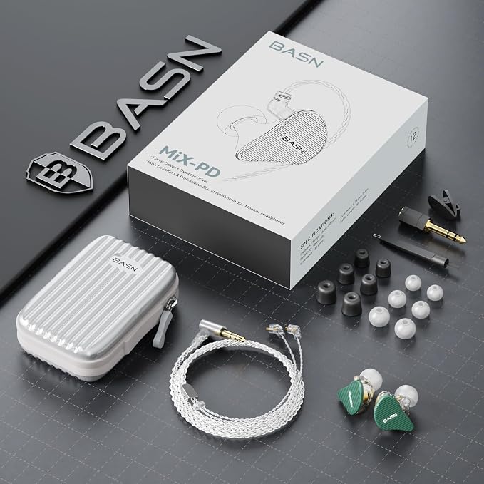 BASN Mix-PD in Ear Monitor, 1Planar Driver + 1Dynamic Driver HiFi IEM Earphones - Image 7