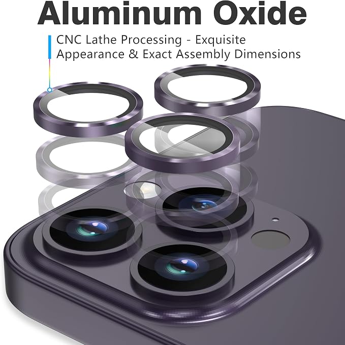 AGVEE 3+3 6 Pack for iPhone 14 Pro 6.1" / 14 Pro Max 6.7" Camera Lens Cover - Image 4