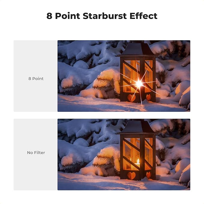 K&F CONCEPT 62mm Star Filters Kit 4 Points 6 Points 8 Points Cross Screen - Image 5