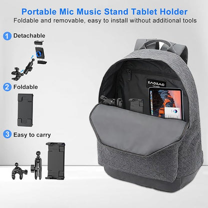 PLDHPRO Tablet Holder for Mic Stand 360° Swivel iPad Music Stand Mount for - Image 6