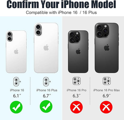 AGVEE 3+3 6 Pack for iPhone 16 6.1" / 16 Plus 6.7" Camera Lens Cover Protector - Image 2