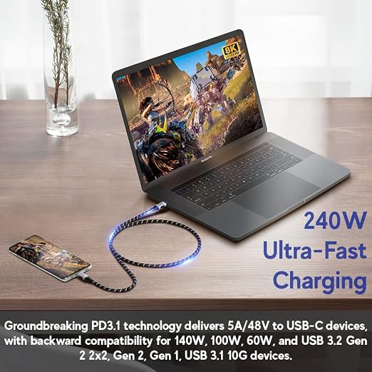 LINKUP USB 4.0 USB C to USB C Cable | Thunderbolt 4/3 Compatible | Type C - Image 4