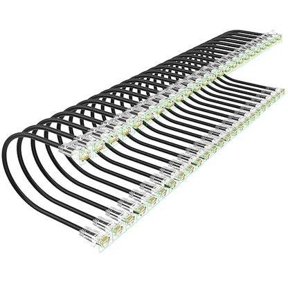 Cat 6 Patch Cables 1 feet, Slim Cat6a Ethernet Patch Cable 10Gbps 550Mhz by Unknown