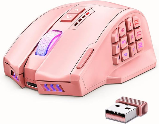 UtechSmart Venus Pro Wireless MMO Gaming Mouse, 000 DPI Optical Sensor by UtechSmart