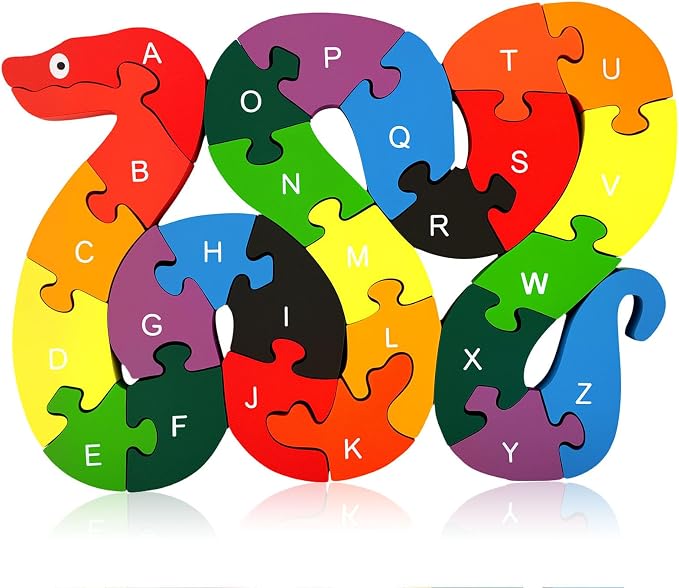 LovesTown Montessori Wooden Alphabet Puzzle by Lovestown