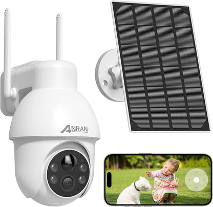 ANRAN 2K Solar Security Camera Outdoor Wireless, WiFi Camera Battery-Powered by ANRAN