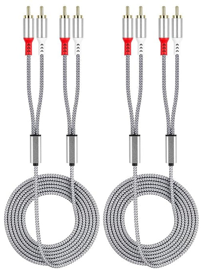 2 Pack 2RCA to 2RCA Cable 2 RCA Male Hi-Fi Systems Audio Stereo Subwoofer Cable by Unknown