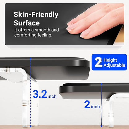 Monitor Stand Riser, 31.5-Inch LED Light Wood Computer Monitor Stand - Image 4