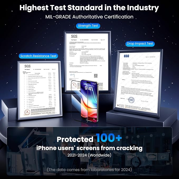 Uyiton UnBreak-Glass for iPhone 15 Pro Max Screen Protector, Scratch-Resistant - Image 2