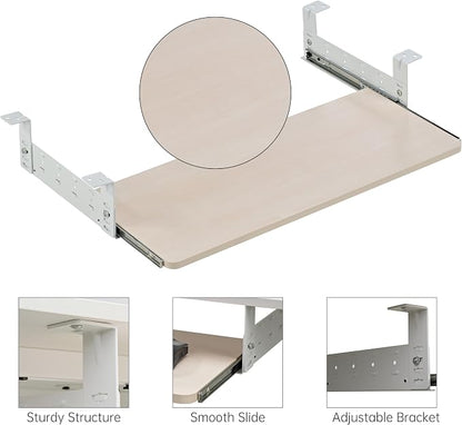 EUREKA ERGONOMIC Adjustable Keyboard Tray Under Desk, 28x11 Inch Large Slide - Image 7